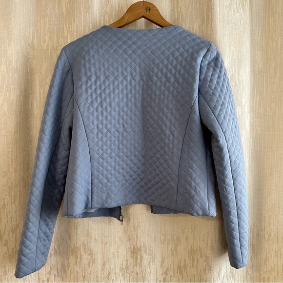 Light Blue croped Quilted Jacket by Poise, made in Italy - Picture 2 of 9